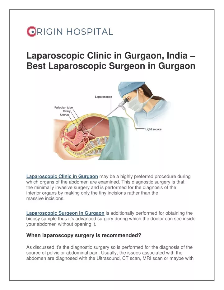 laparoscopic clinic in gurgaon india best
