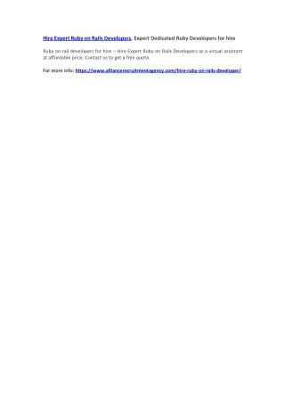 hire expert ruby on rails developers expert