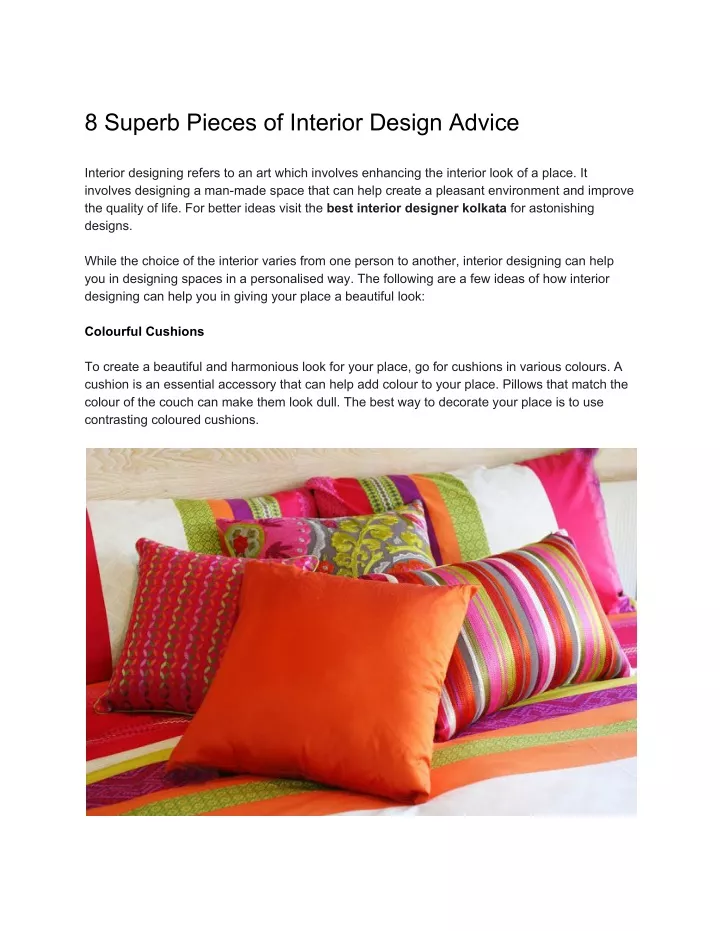 8 superb pieces of interior design advice