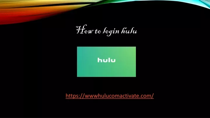 how to login hulu