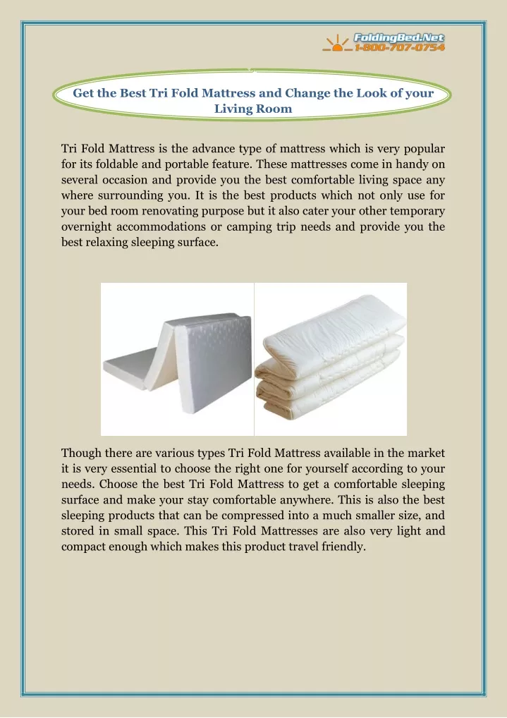 get the best tri fold mattress and change