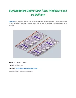 Buy Modalert Online COD | Buy Modalert Cash on Delivery