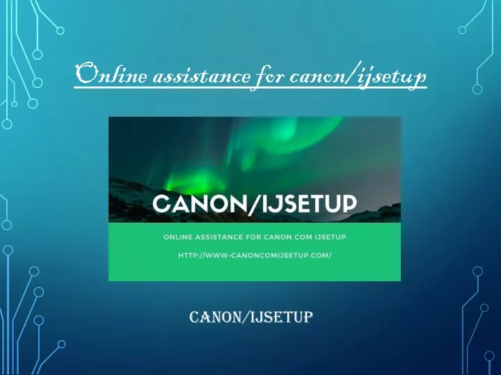 online assistance for canon ijsetup