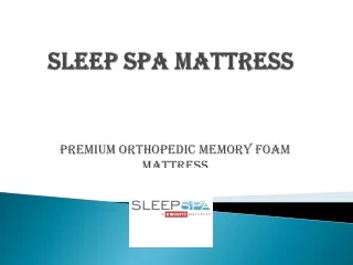 Premium Orthopedic Memory Foam Mattress – Sleep Spa