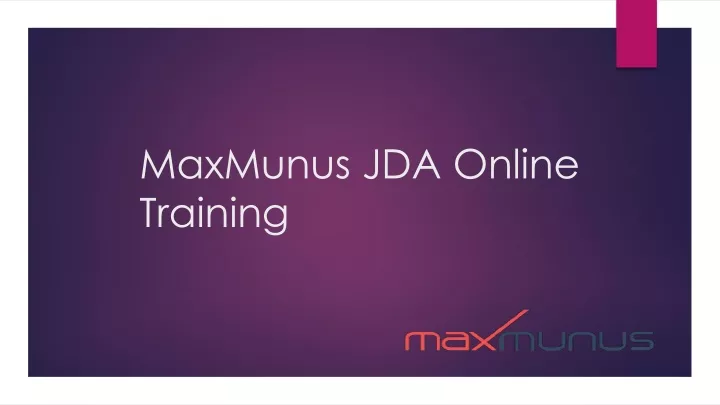 maxmunus jda online training