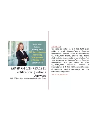 abstract get complete detail on c thr83 1911 exam