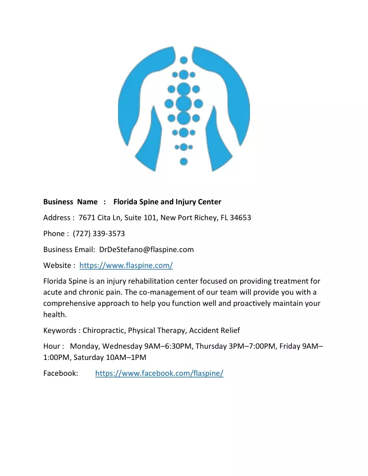 business name florida spine and injury center