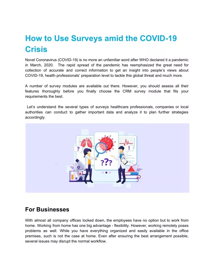 how to use surveys amid the covid 19 crisis