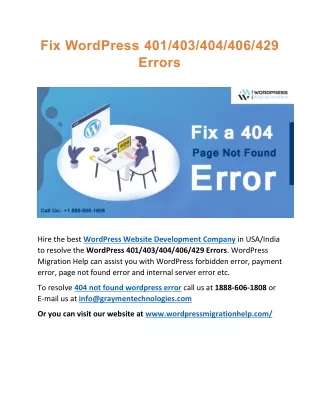 Fix WordPress 401/403/404/406/429 Errors