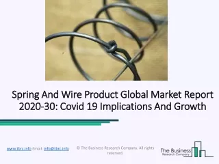 spring and wire spring and wire product global