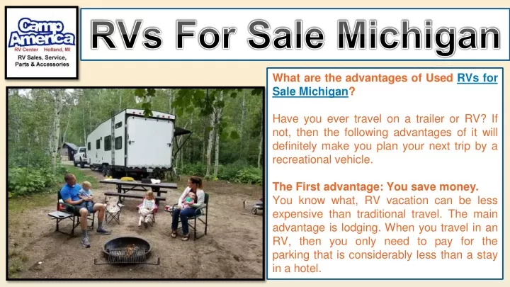what are the advantages of used rvs for sale