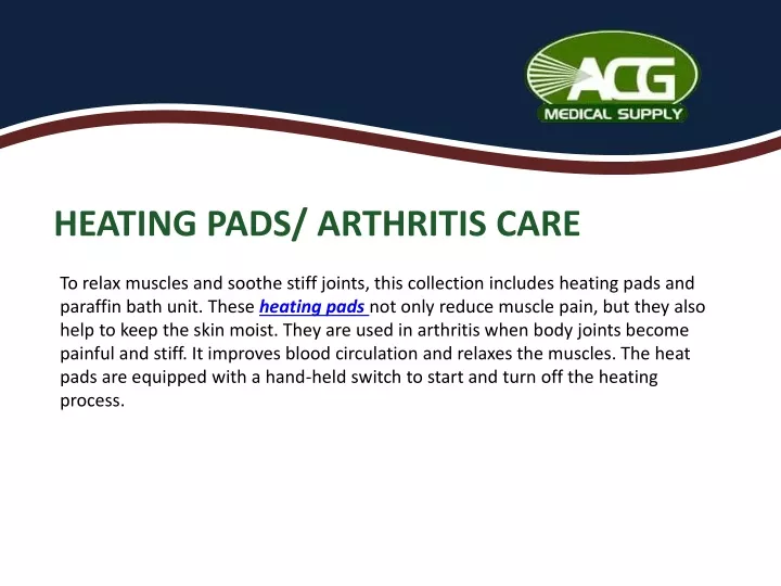 heating pads arthritis care