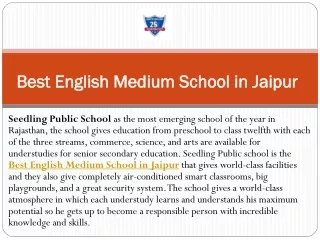 best english medium school in jaipur
