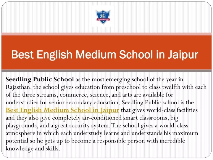best english medium school in jaipur
