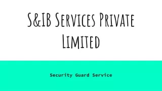 S&IB Services - Meet the Best Security Service Provider