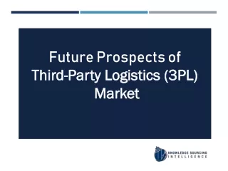 Third-Party Logistics (3PL) Market Analysis By Knowledge Sourcing Intelligence