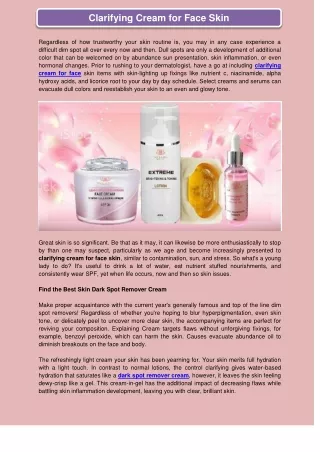 clarifying cream for face skin