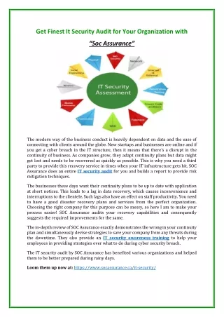 get finest it security audit for your