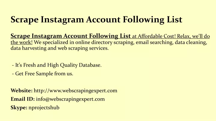 scrape instagram account following list