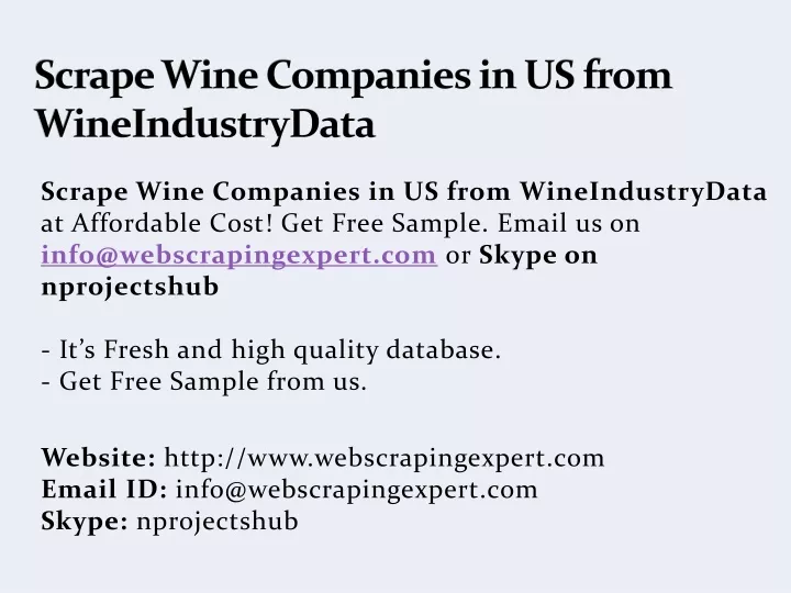 scrape wine companies in us from wineindustrydata