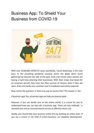 business app to shield your business from covid 19