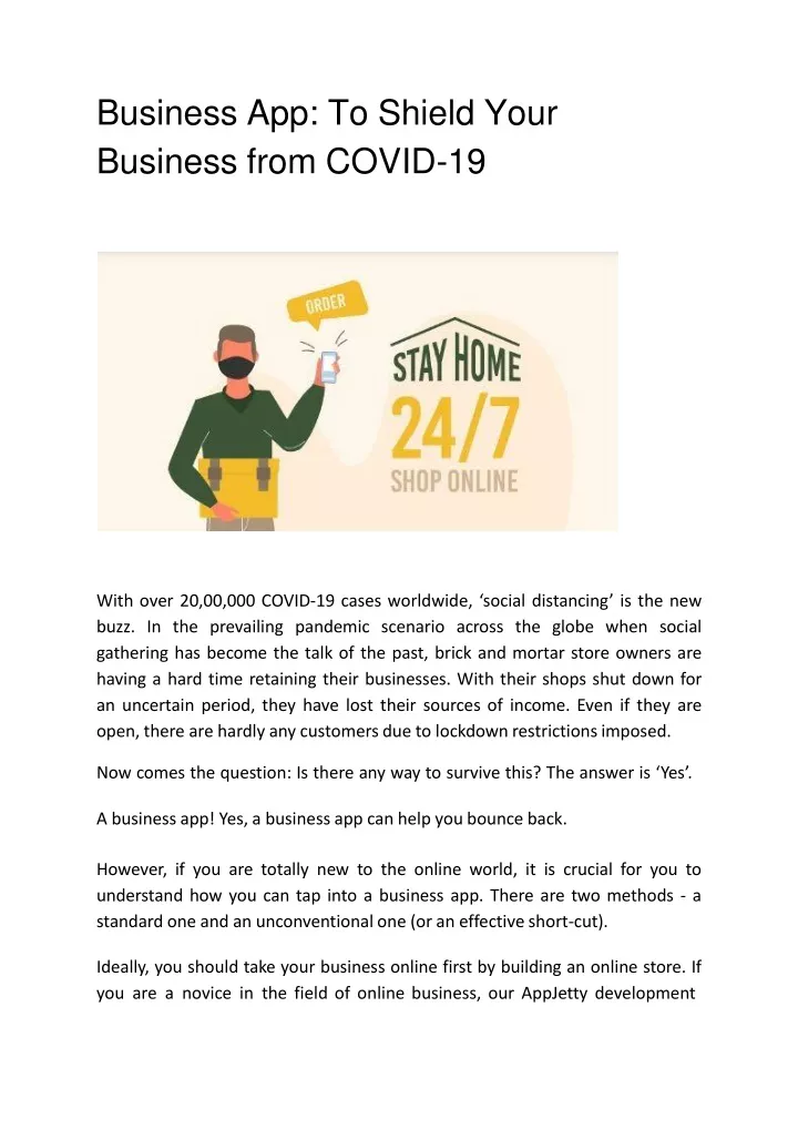 business app to shield your business from covid 19