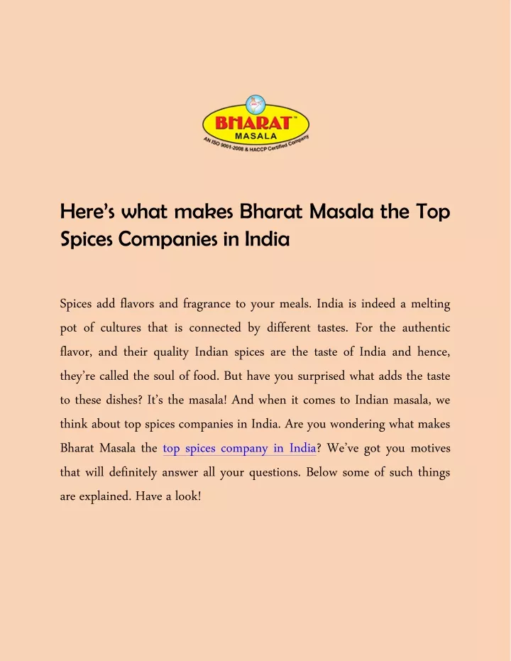 here s what makes bharat masala the top spices
