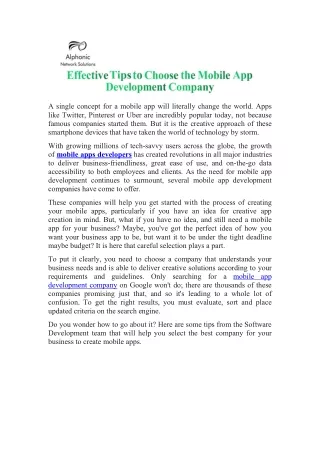 a single concept for a mobile app will literally