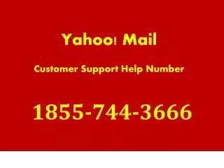 Yahoo Mail Customer Help Number 1855=744=3666