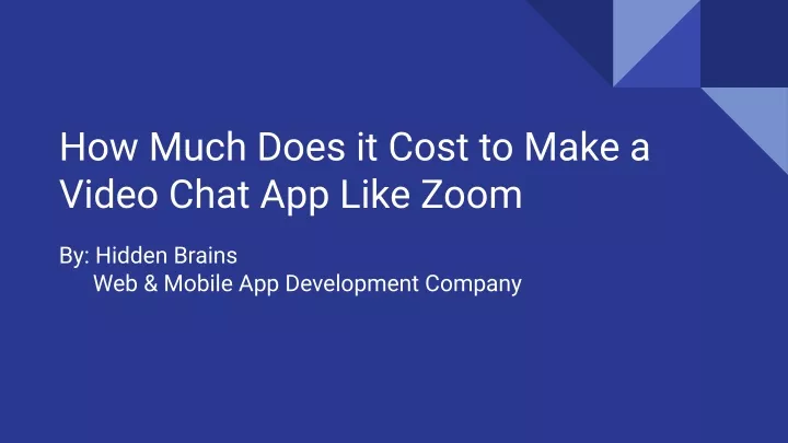 how much does it cost to make a video chat