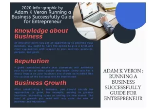 2020 Info-graphic by Adam K Veron Running a Business Successfully Guide for Entrepreneur