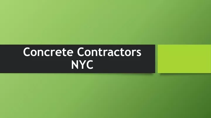 concrete contractors nyc