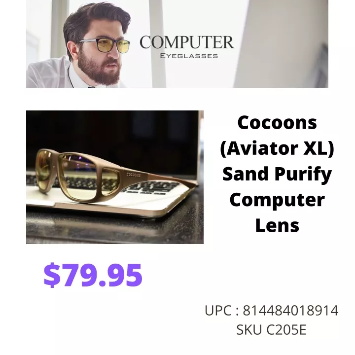 cocoons aviator xl sand purify computer lens