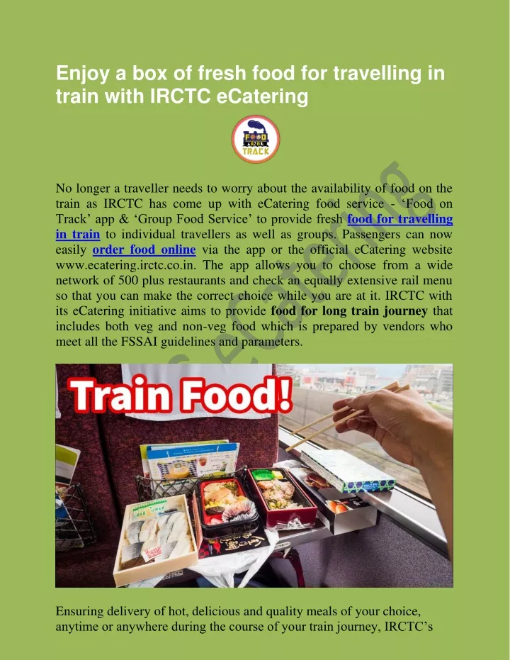 enjoy a box of fresh food for travelling in train