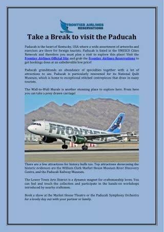 take a break to visit the paducah