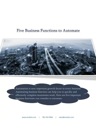 automation is now important growth factor
