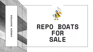 Repo Boats for Sale at Harbor Shoppers
