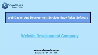 Professional Web Design and development solution- Snowflakes Software