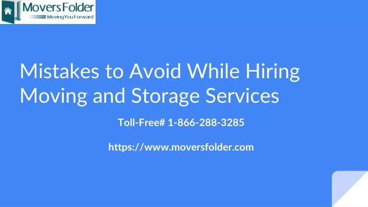 mistakes to avoid while hiring moving and storage services