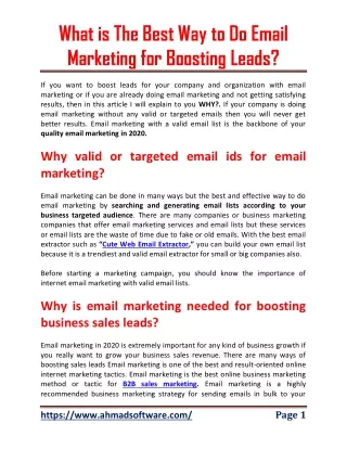 what is the best way to do email marketing