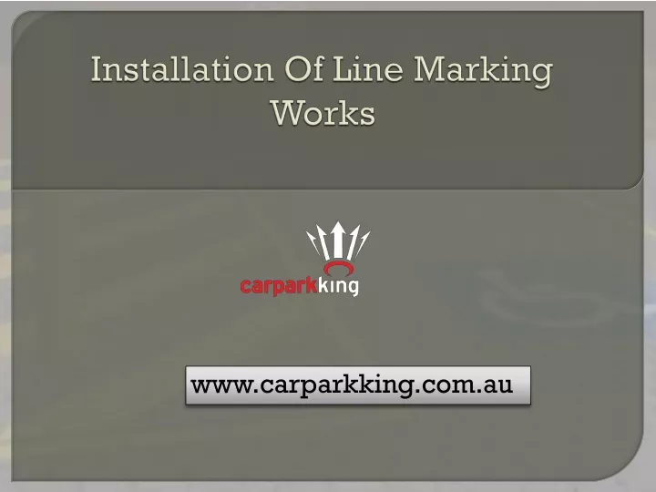 installation of line marking works