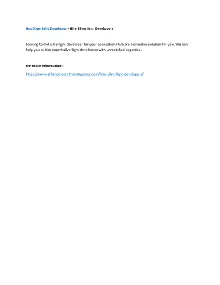 get silverlight developer hire silverlight