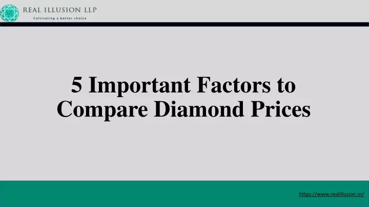 5 important factors to compare diamond prices