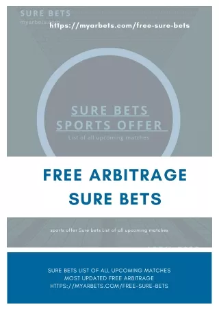 free arbitrage sure bets