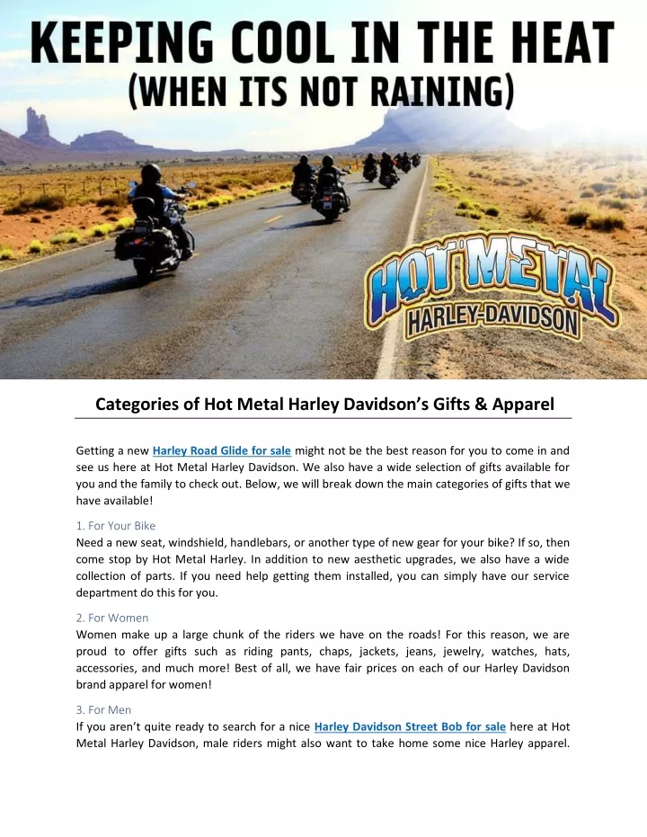 categories of hot metal harley davidson s gifts