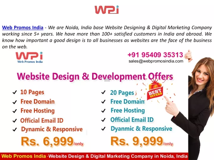web promos india we are noida india base website