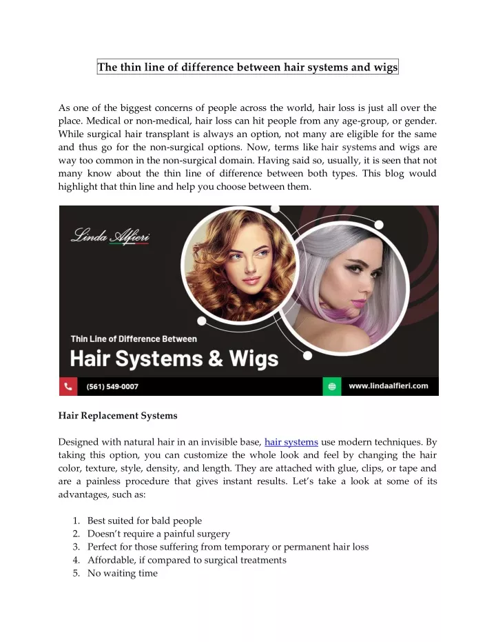 the thin line of difference between hair systems