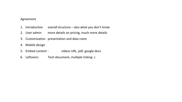 agreement introduction overall structure also