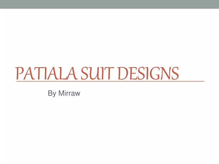 patiala suit designs