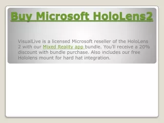 buy microsoft hololens2